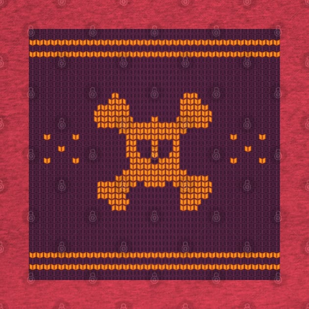 knitted skull with bones by Mako Design 